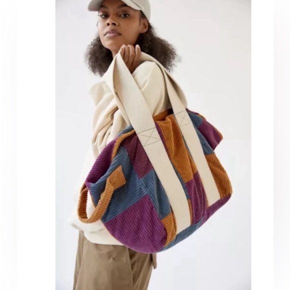 BDG Handbags - BDG Women's Patchwork Corduroy Tote Bag